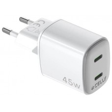 Celly Cargador Gan 2 USBC 45w WH Celly Cargador Gan 2 USBC 45w WH