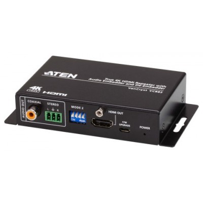 ATEN Repetidor HDMI True 4K con incrustador y desincrustador de audio (Espera 4 dias)