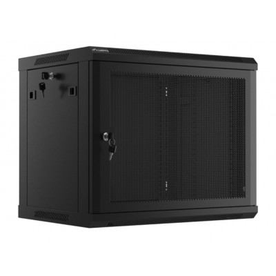 ARMARIO LANBERG 9U 600X450 CON PUERTA PERFORADA RACK 19 H-60 KG NEGRO FLAT PACK