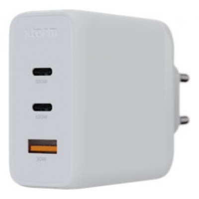 CARGADOR USB DE VIAJE/PARED 100W GAN2 ULTRA WALL 2x TYPE-C/USB 3.0 BLANCO XTORM (Espera 4 dias)