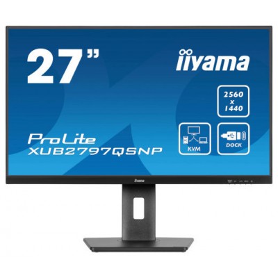 MONITOR IIYAMA PROLITE XUB2797QSNP 27" QHD 1440P  - IPS, 100HZ, 1MS, SPEAKERS, DP (Espera 4 dias)