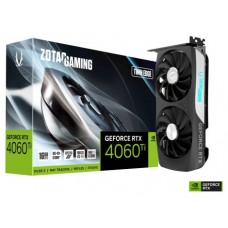 VGA ZOTAC RTX 4060 TI 16GB TWIN EDGE,NV,RTX4060TI,GDDR6,16GB,128BIT,HDMI+3DP,2 VENTILADORES (ZT-D40620E-10M) (Espera 4 dias)