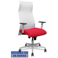 PIQUERAS Y CRESPO Sillon Sahuco blanco bali rojo brazos blancos base blanca ruedas parque 65mm