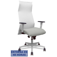 PIQUERAS Y CRESPO Sillon Sahuco blanco bali gris claro brazos blancos base blanca ruedas parque 65mm