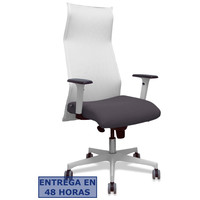 PIQUERAS Y CRESPO Sillon Sahuco blanco bali gris oscuro brazos blancos base blanca ruedas parque 65mm