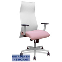 PIQUERAS Y CRESPO Sillon Sahuco blanco bali rosa brazos blancos base blanca ruedas parque 65mm