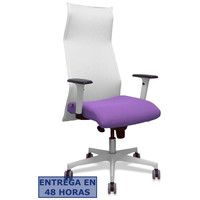 PIQUERAS Y CRESPO Sillon Sahuco blanco bali lila brazos blancos base blanca ruedas parque 65mm