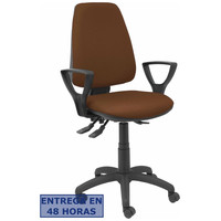 PIQUERAS Y CRESPO Silla Elche S bali marron oscuro brazos fijos