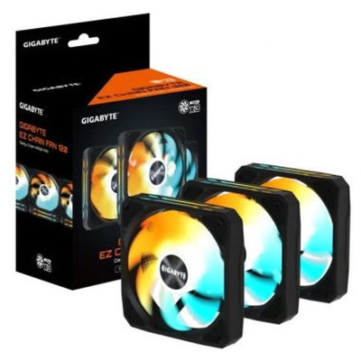 VENTILADOR GIGABYTE PARA CAJA EZ CHAIN FAN 120,3X120MM,NEGRO - PACK 3- (GP-GBT EZFAN1203) (Espera 4 dias)