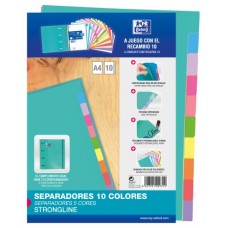 SEPARADORES CARTULINA STRONGLINE A4 10 POSICIONES - 10 COLORES OXFORD 400149957 (Espera 4 dias) SEPARADORES CARTULINA STRONGLINE A4 10 POSICIONES - 10 COLORES OXFORD 400149957 (Espera 4 dias)