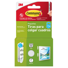 BLISTER TIRAS ADHESIVAS PEQUE&Ntilde;AS PARA CUADROS HASTA 1,8KG COMMAND 17202 3M 7100336859 (Espera 4 dias)