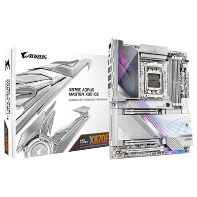 PLACA GIGABYTE X870E AORUS MASTER X3D ICE,AMD,AM5,X870E,4DDR5,256GB,USB4+HDMI,5+10GBELAN+WIFI7+BT5.4,2ATA6+3M.2,10USB3.2,ATX (Espera 4 dias)