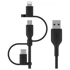 Belkin BOOST CHARGE cable USB 1 m USB A USB C/Micro-USB B/Lightning Negro (Espera 4 dias)