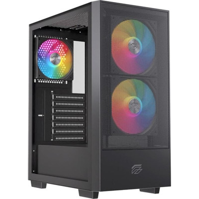 CAJA ATX SEMITORRE EINAREX P100 RGB NEGRA 3 FANS CAJA ATX SEMITORRE EINAREX P100 RGB NEGRA 3 FANS
