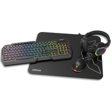 KROM KENTA PC Combo Gaming 4 en 1 RGB Negro